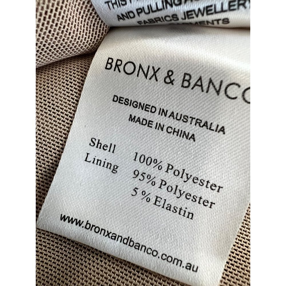 New Bronx and Banco Size US 4 Embroidery Cocktail Dress Hydrangea Blue/Green - Picture 11 of 14